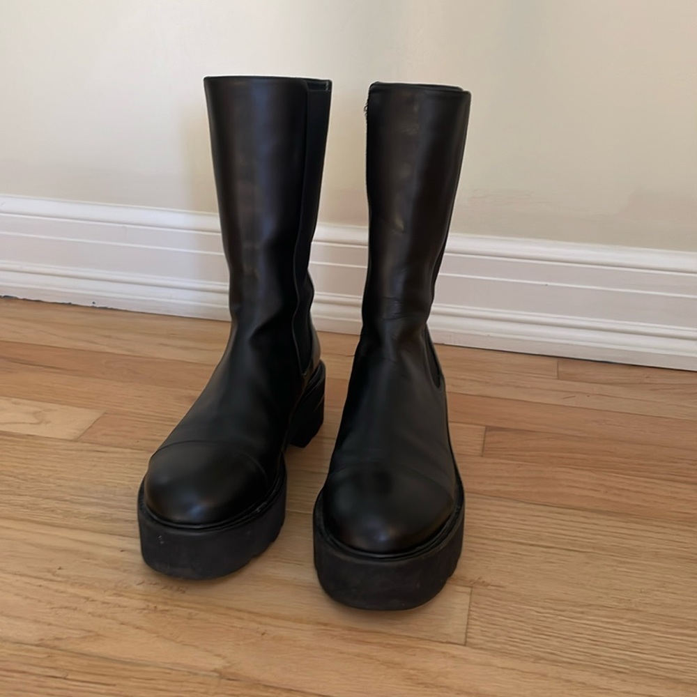 Stuart Weitzman Presley Ultlif boot leather platform ankle boots
